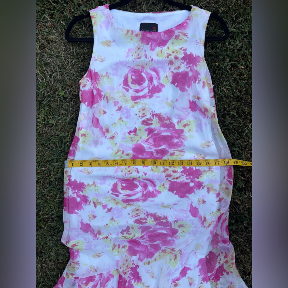 Y2K Scarlett Floral Fit & Flare Dress Pink White 5/6 - Picture 7 of 10